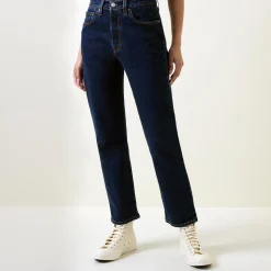 Clearance 501® Crop High-Rise Straight Leg Jeans Women Denim