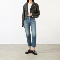 Outlet 501® High-Rise Straight Leg Cropped Jeans Women Denim