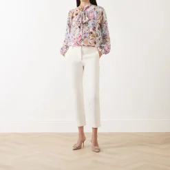New Abb Cropped Straight Leg Trousers Women Trousers & Shorts
