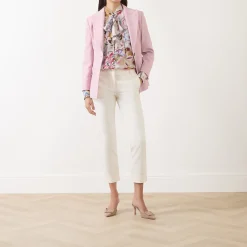 New Abb Cropped Straight Leg Trousers Women Trousers & Shorts