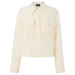 Abby Linen Patch Pocket Overshirt Women Coats & Jackets
