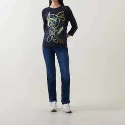 Hot Abstract Floral Top Women Tops