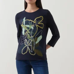 Hot Abstract Floral Top Women Tops