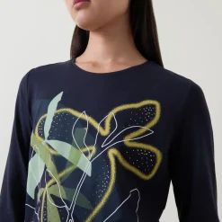 Hot Abstract Floral Top Women Tops