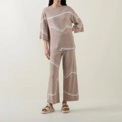 Sale Abstract Jacquard Knit Sweater Women Sweaters & Cardigans