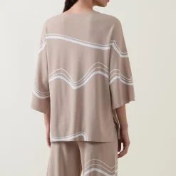 Sale Abstract Jacquard Knit Sweater Women Sweaters & Cardigans