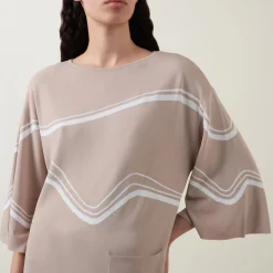 Sale Abstract Jacquard Knit Sweater Women Sweaters & Cardigans