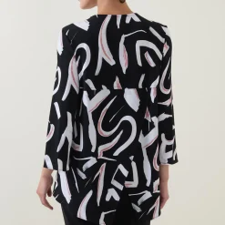 Outlet Abstract Print Blouse Women Tops
