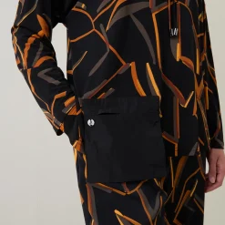 New Abstract Print Long-Sleeved Top Women Tops