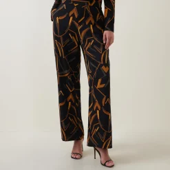Online Abstract Print Straight Leg Trousers Women Trousers & Shorts
