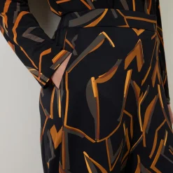 Online Abstract Print Straight Leg Trousers Women Trousers & Shorts