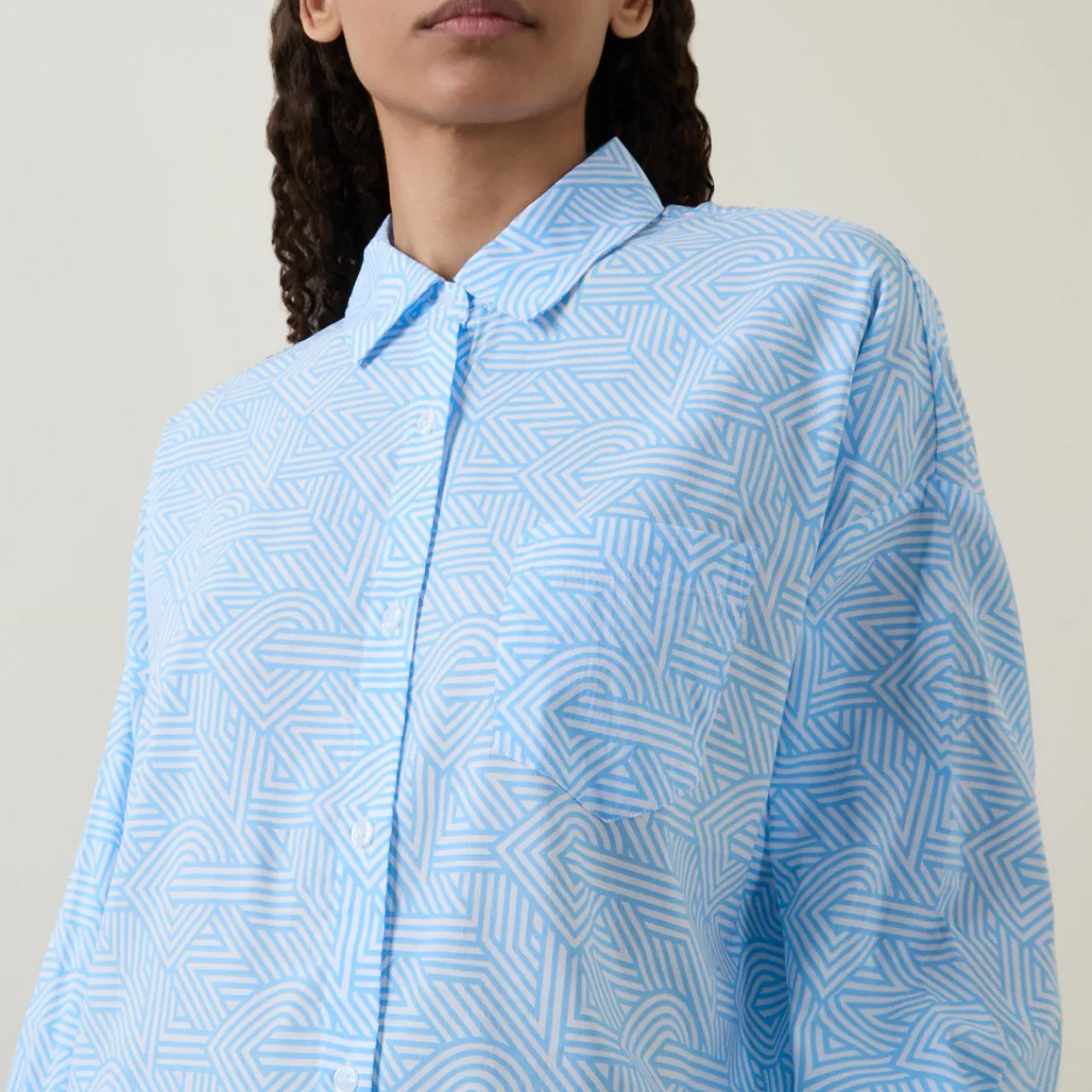 New Abstract Printed Pyjama Set Women Sleepwear