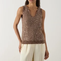 Outlet Acaici Sequin Top Women Tops