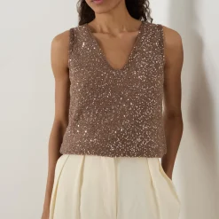 Outlet Acaici Sequin Top Women Tops