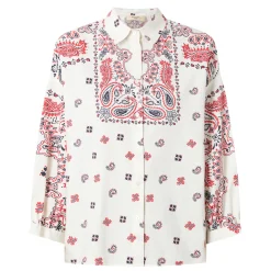 Adda Paisley Single Cuff Shirt Women Tops