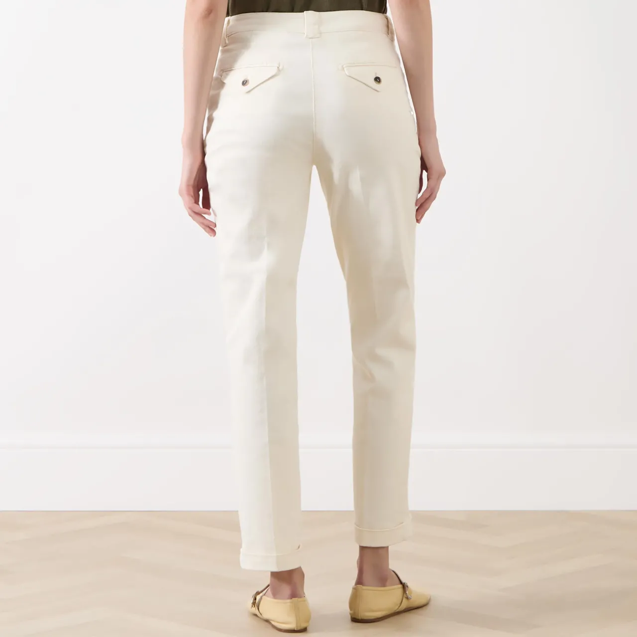 Hot Adorni Mid-Rise Straight Leg Chinos Women Trousers & Shorts