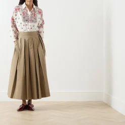 Best Agiate Pleated Skirt Women Skirts