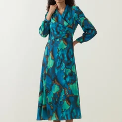 Online Agnes Printed Wrap Dress Women Dresses