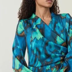 Online Agnes Printed Wrap Dress Women Dresses