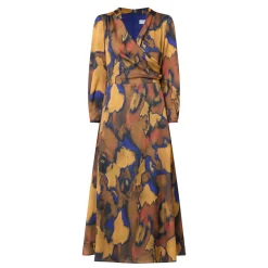 Agnes Printed Wrap Dress Women Dresses