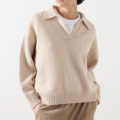 Clearance Agre Knitted Polo Shirt Women Sweaters & Cardigans