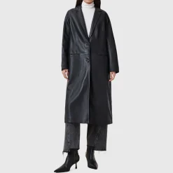 Aire Leather Coat Women Coats & Jackets