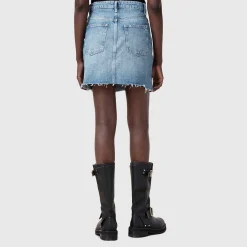 Outlet Aki Crossover High-Rise Mini Denim Skirt Women Skirts