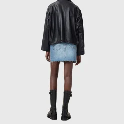 Outlet Aki Crossover High-Rise Mini Denim Skirt Women Skirts