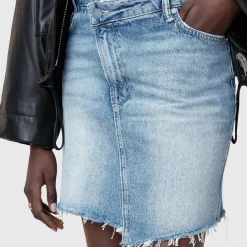 Outlet Aki Crossover High-Rise Mini Denim Skirt Women Skirts