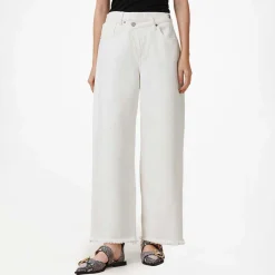 Aki Crossover Wide Leg Jeans Women Denim