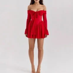 Clearance Alana Off-The-Shoulder Mini Dress Women Dresses