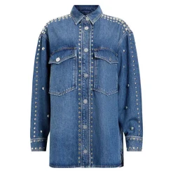 Clearance Alba Studded Denim Shirt Women Tops