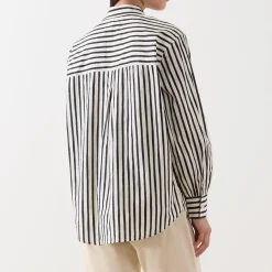 Hot Alex Striped Single Cuff Shirt Women Tops