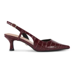 Hot Alina Croc Embossed Slingback Pumps Women Heels