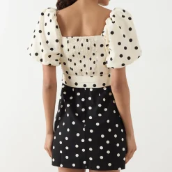 Best Allegra Polka Dot Mini Dress Women Dresses