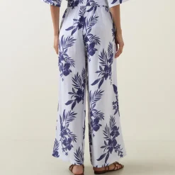 Clearance Aloha Drawstring Wide Leg Trousers Women Trousers & Shorts