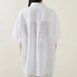 Sale Aloha Linen Shirt Women Tops
