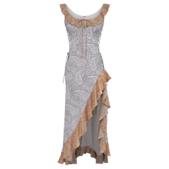 Clearance Aloura Georgette Ruffle Dress Women Dresses