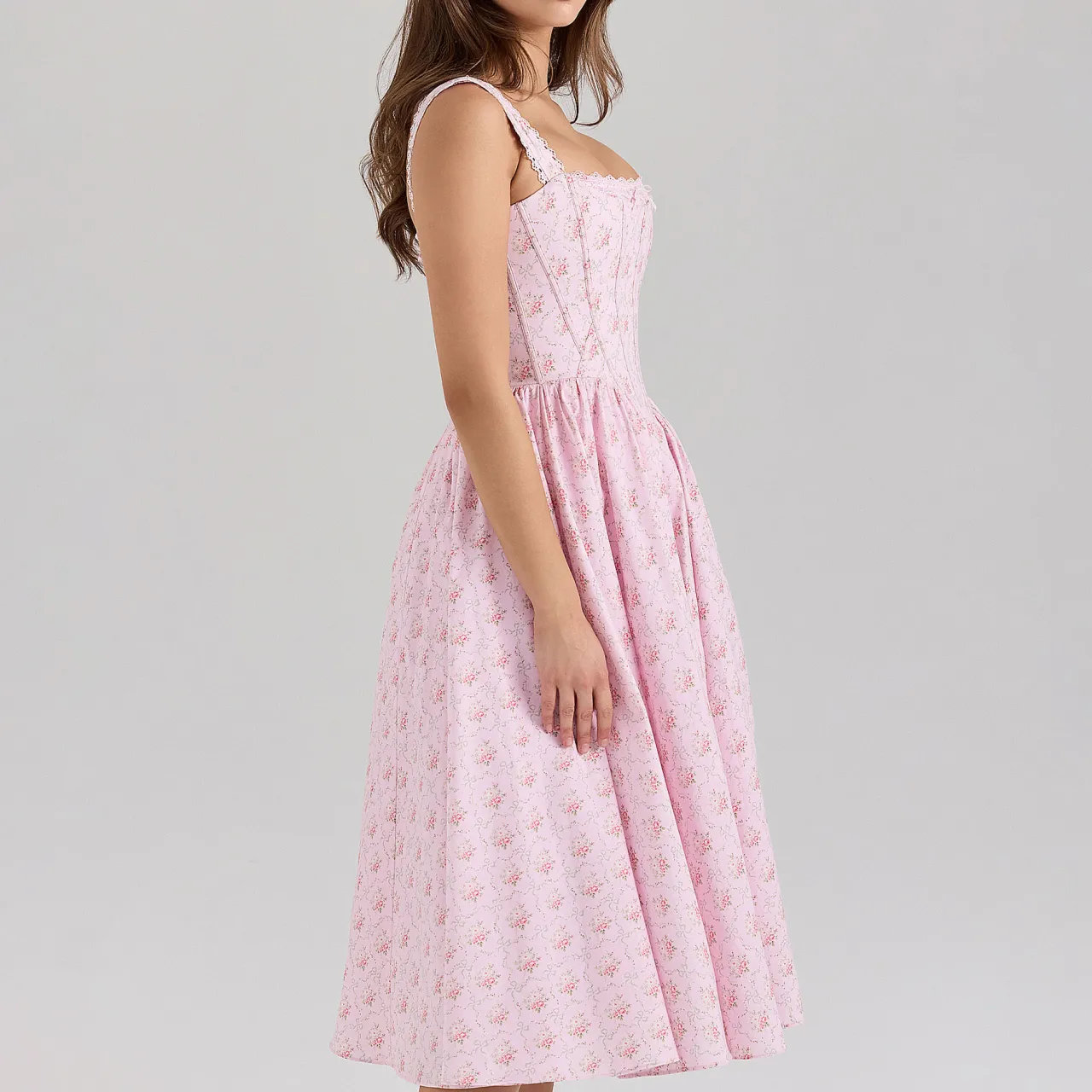 New Amara Floral Corset Dress Women Dresses