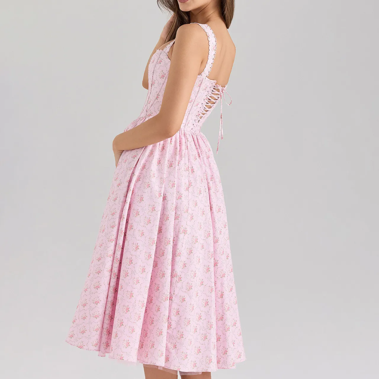 New Amara Floral Corset Dress Women Dresses