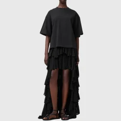 Amelie Crochet Oversized T-Shirt Women Tops