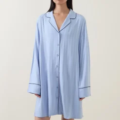 New Amourette Jacquard Night Dress Women Sleepwear