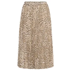 New Anaya Evelina Pleated Leopard Skirt Women Skirts