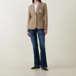 Hot Anfisa Logo Crest Single-Breasted Blazer Women Coats & Jackets
