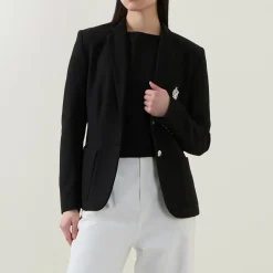 Sale Anfisa Logo Single-Breasted Blazer Women Coats & Jackets