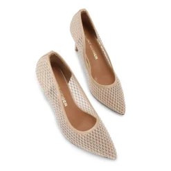 Clearance Angel Mesh Court Heels Women Heels