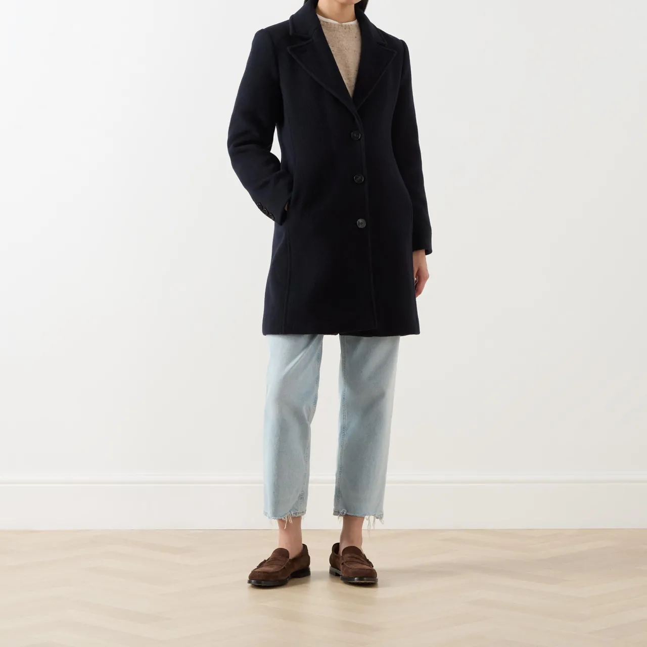 Hot Angel Single-Breasted Peacoat Women Coats & Jackets