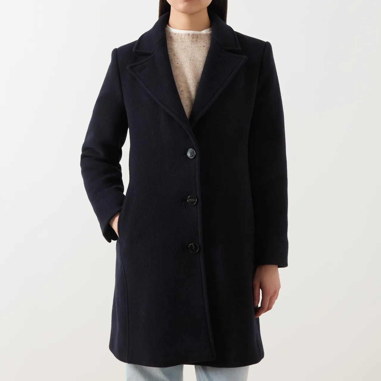 Hot Angel Single-Breasted Peacoat Women Coats & Jackets