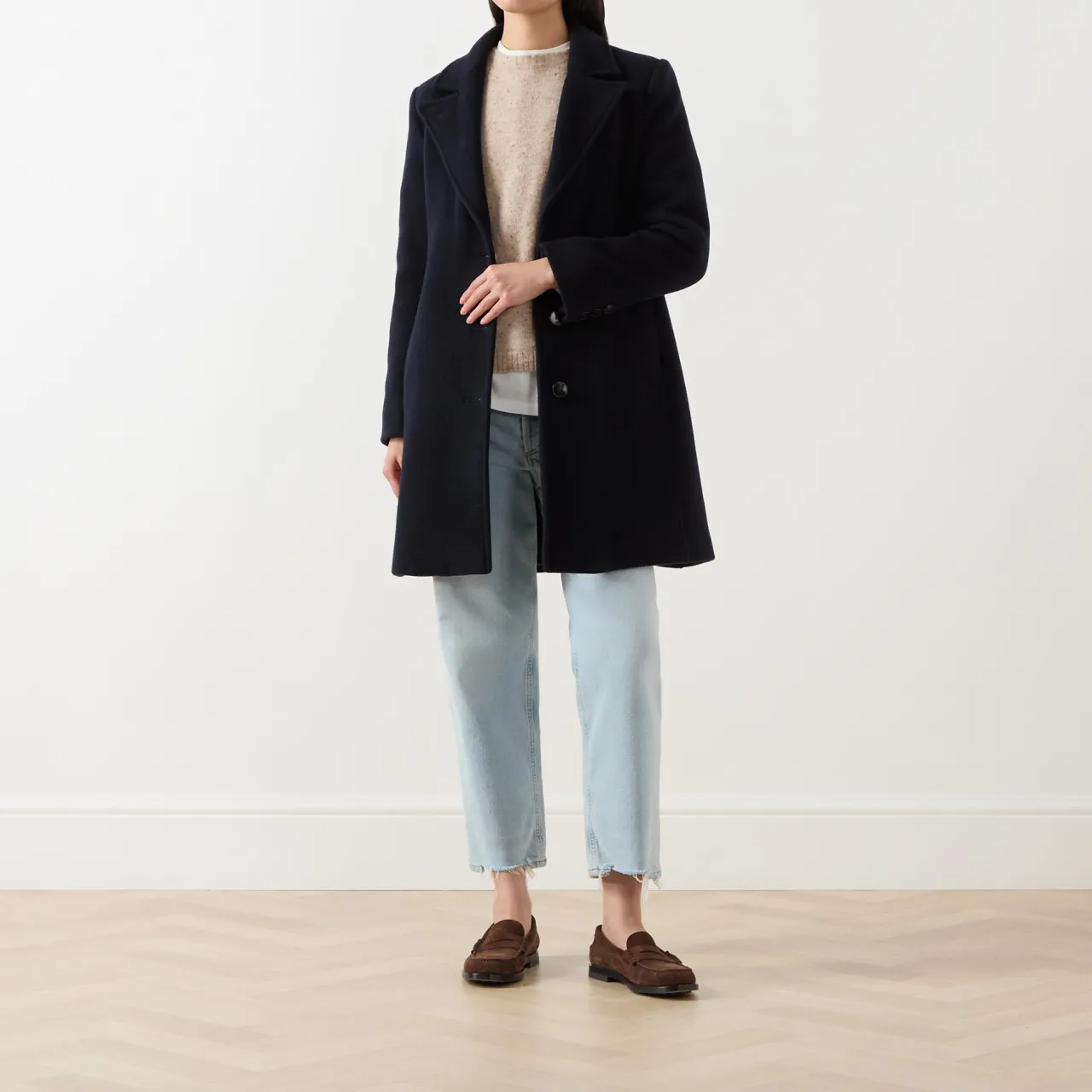 Hot Angel Single-Breasted Peacoat Women Coats & Jackets