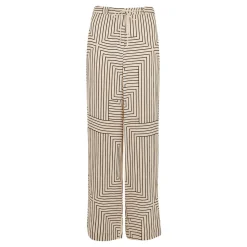 Angled Stripe Straight-Leg Trousers Women Trousers & Shorts
